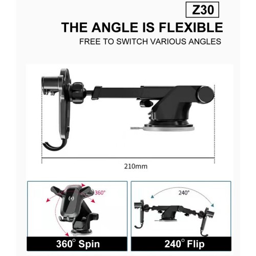 Автотримач для телефона з БЗП WUW-Z30 Black