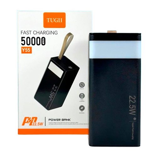 Зовнішній акумулятор WUW Y55 （PD22.5W quick charge) 50000mAh Black