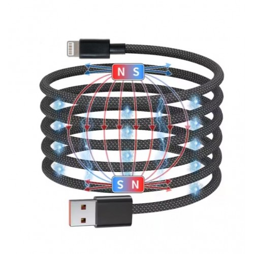 Кабель NN SN3 Magnetic Usb lightning 1m 100W black