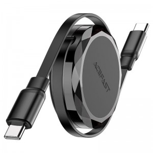 Кабель ACEFAST C13-03 USB-C — USB-C с двойной втяжкой, зарядный/дата-кабель, чёрный