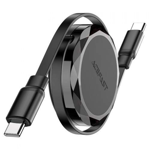 Кабель ACEFAST C13-03 USB-C — USB-C с двойной втяжкой, зарядный/дата-кабель, чёрный