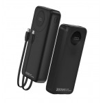 Повербанк Wuw Y202 20000mAh 22.5W з 2 кабелями Type-C/Lightning Black