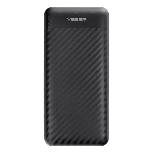 Зовнішній акумулятор VEGER 30000 mAh PD QC3.0 3A 20W L30 (W3008PD) black