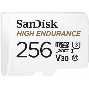 Карта памяти microSDXC (UHS-1 U3) SanDisk High Endurance 256 ГБ класс 10 V30 (100 Мбит/с) (адаптер SD)