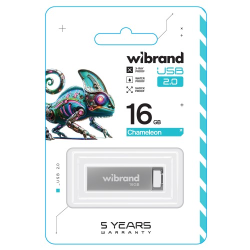 Флеш-накопитель Wibrand USB 2.0 Chameleon 16Gb Silver