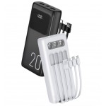 Повербанк WUW Y21 20000mAh з 4 кабелями Black