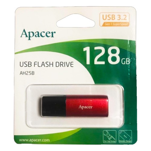 Флеш-накопичувач Apacer USB 3.2 Gen 1 AH25B 128Gb Red