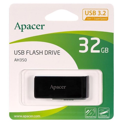 Флеш-накопитель Apacer USB 3.2 Gen 1 AH350 32 ГБ Черный