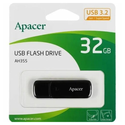 Флеш-накопитель Apacer USB 3.2 Gen 1 AH355 32 ГБ Black