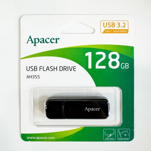 Флеш-накопитель Apacer USB 3.2 Gen 1 AH355 128 ГБ Black