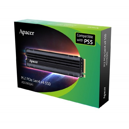 Накопичувач SSD M.2 Apacer AS2280Q4U5 (For PS5) 1TB 2280 PCIe 4.0x4 NVMe 3D Nand Read/Write: 7300/6000 MB/sec