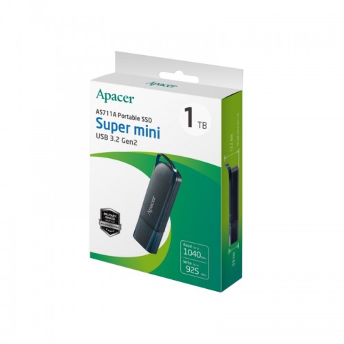 Портативный SSD Apacer AS711A 1TB USB 3.2 Gen.2 Blue