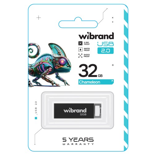 Флеш-накопичувач Wibrand USB 2.0 Chameleon 32Gb Black