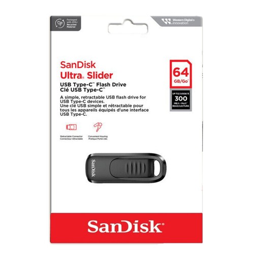 Флеш-накопичувач SanDisk USB 3.2 Gen1 Ultra Slider Type-C 32Gb (200 Mb/s)