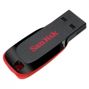 Флеш-накопичувач SanDisk USB 2.0 Cruzer Blade 128Gb Black/Red