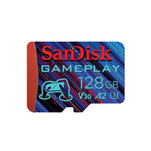 Карта памяти microSDXC (UHS-1 U3) SanDisk GamePlay A2 128 ГБ класс 10 V30 (R190 МБ/с, W90 МБ/с)
