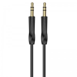 Аудиокабель BOROFONE BL16 3.5 мм штекер — 3.5 мм штекер, ПВХ, 1 м, чёрный