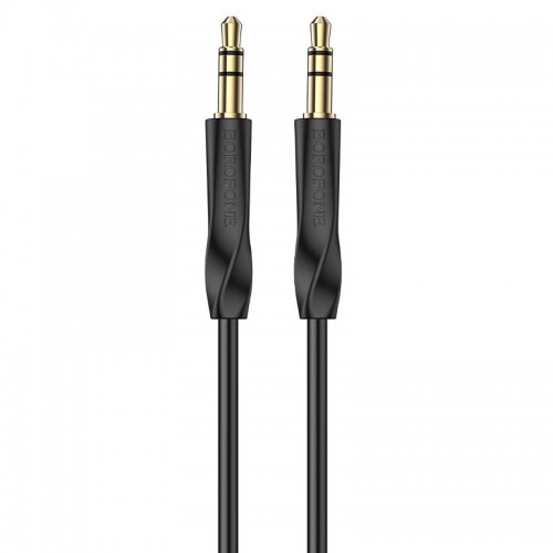Аудиокабель BOROFONE BL16 3.5 мм штекер — 3.5 мм штекер, ПВХ, 1 м, чёрный