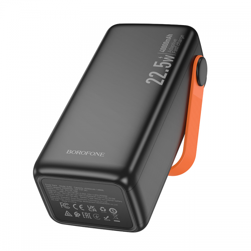Внешний аккумулятор BOROFONE BJ66 Magnifico 22.5W+PD20W полностью совместимый power bank (40000mAh) Черный
