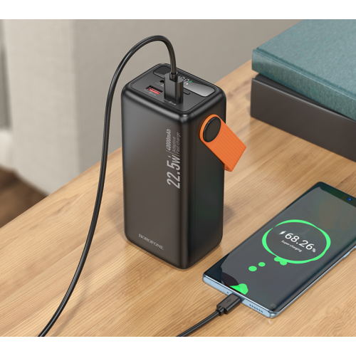 Внешний аккумулятор BOROFONE BJ66 Magnifico 22.5W+PD20W полностью совместимый power bank (40000mAh) Черный