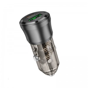 Автомобильное зарядное устройство BOROFONE BZ25 Journey PD38W(1C1A) car charger Прозрачный черный