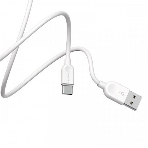 Кабель BOROFONE BX14 USB — Type-C 2.4A, 2 м, PVC, разъёмы TPE, белый