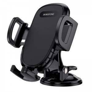 Автодержатель для телефона BOROFONE BH37 Route, автомобильный держатель с присоской нажимного типа, черный