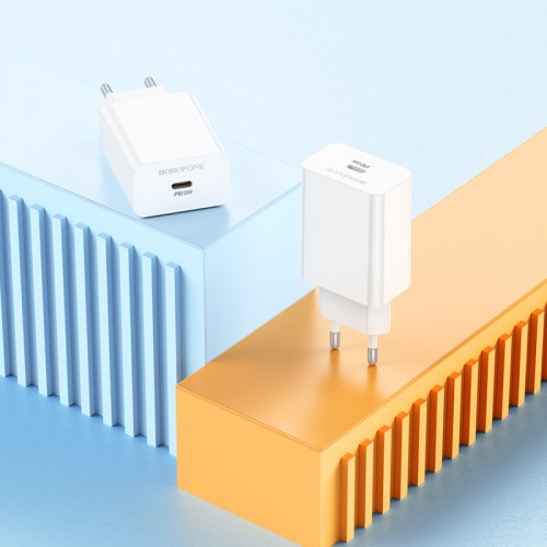 Сетевое зарядное устройство BOROFONE BA21A Pro Long journey однопортовое PD20W зарядное устройство Белое