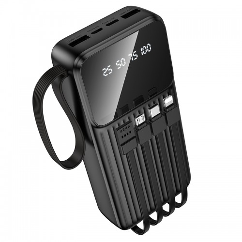 Зовнішній акумулятор BOROFONE BJ76A Smart power bank with 4 cables(20000mAh) Black