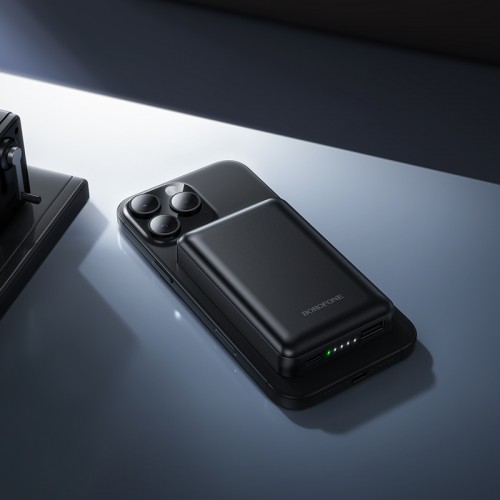 Внешний аккумулятор BOROFONE BJ82 Dawn magnetic power bank(5000mAh) Black