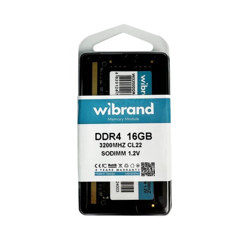 Оперативная память DDR4 Wibrand 16GB 3200MHz CL22 SODIMM