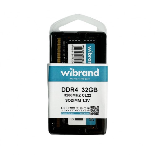 Оперативная память DDR4 Wibrand 32 ГБ 3200 МГц CL22 SODIMM