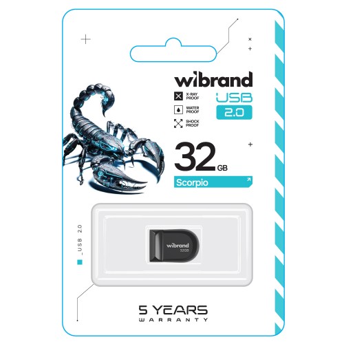 Флеш-накопитель Wibrand USB 2.0 Scorpio 32Gb Black