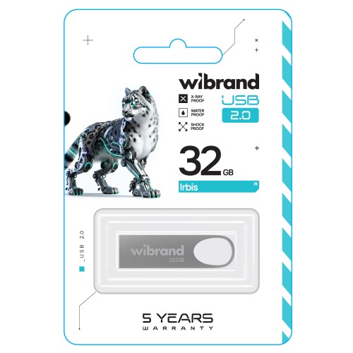 Флеш-накопитель Wibrand USB 2.0 Irbis 32Gb Silver