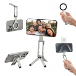 Держатель телефона Ulanzi MA60 Foldable Magnetic Phone Tripod (Серебристый)