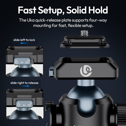 Адаптер-кронштейн Ulanzi T100 UKA с быстросъёмной шаровой головкой