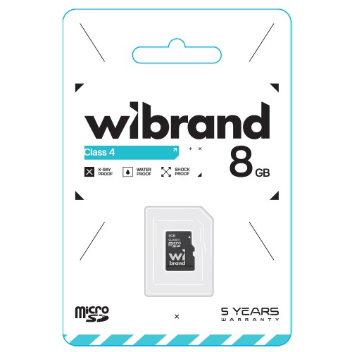 Карта памяти microSDHC Wibrand 8Gb класс 4