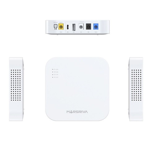 Power Bank ДБЖ (Mini UPS) для роутера MARSRIVA KP4 10000mAh (18W Output DC 12/9/5V USB-A USB-C) white
