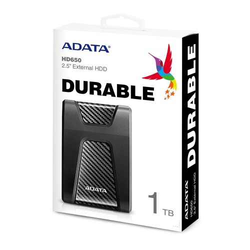 Зовнішній жорсткий диск PHD External 2.5'' ADATA USB 3.1 DashDrive Durable HD650 1TB Black