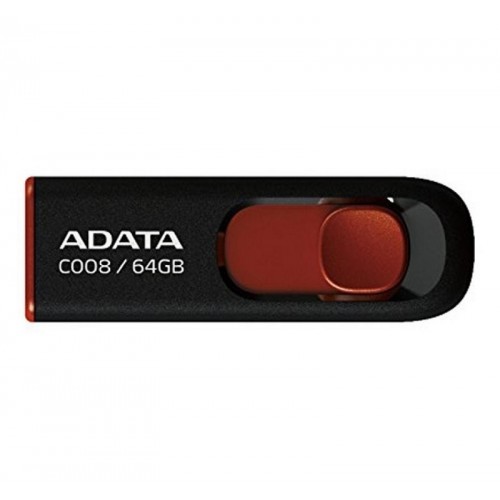 Флэш-накопитель ADATA USB 2.0 C008 64 ГБ Black/Red