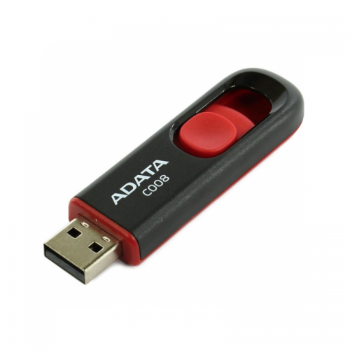 Флэш-накопитель ADATA USB 2.0 C008 64 ГБ Black/Red