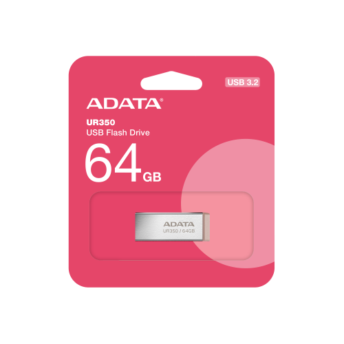Флеш-накопитель ADATA USB 3.2 UR 350 64 Гб Silver/Beige