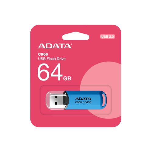 Флеш-накопитель ADATA USB 2.0 C906 64 ГБ Water Blue