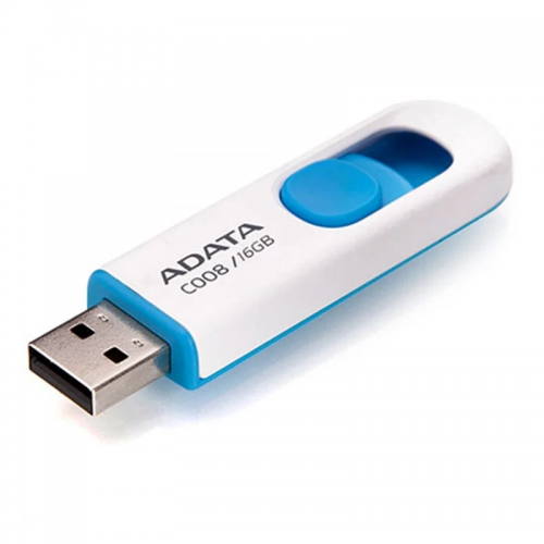 Флеш-накопитель ADATA USB 2.0 C008 16 ГБ White/Blue