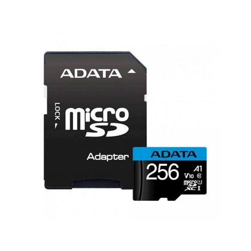 Карта пам'яті microSDXC (UHS-1) A-DATA Premier 256Gb Class 10 А1 (R-100Mb/s) (adapter SD)