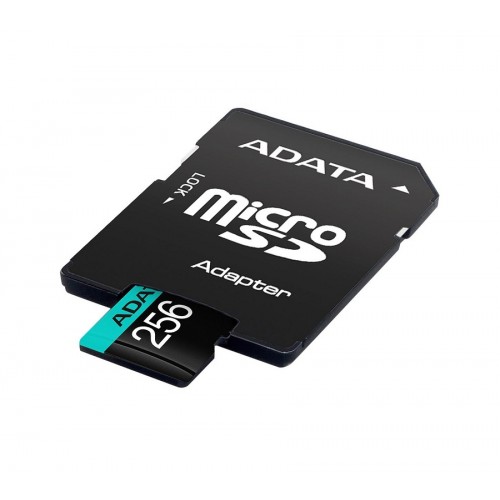 Карта пам'яті microSDXC (UHS-1 U3) A-DATA Premier Pro 256Gb Class 10 V30S A2 (R-100Mb/s W85Mb/s) (adapter SD)