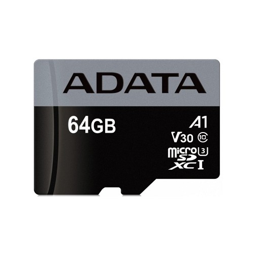 Карта пам'яті microSDXC (UHS-1 U3) A-DATA Premier Pro 64Gb Class 10 V30S A2 (R-100Mb/s W85Mb/s) (adapter SD)