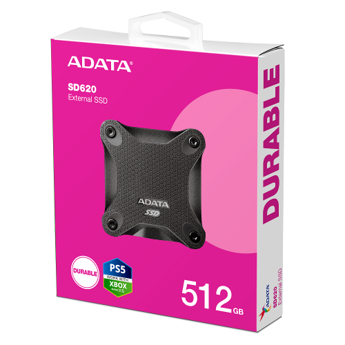 Портативный SSD ADATA SD620 512 ГБ USB 3.2 520/460 МБ/с Black