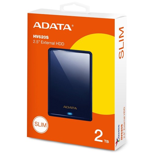 Внешний жёсткий диск PHD External 2.5'' ADATA USB 3.2 Gen. 1 DashDrive Classic HV620S 2TB Slim Blue