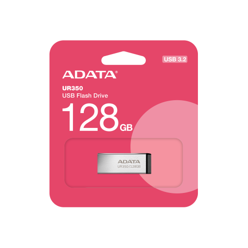 Флеш-накопичувач ADATA USB 3.2 UR 350 128Gb Silver/Black